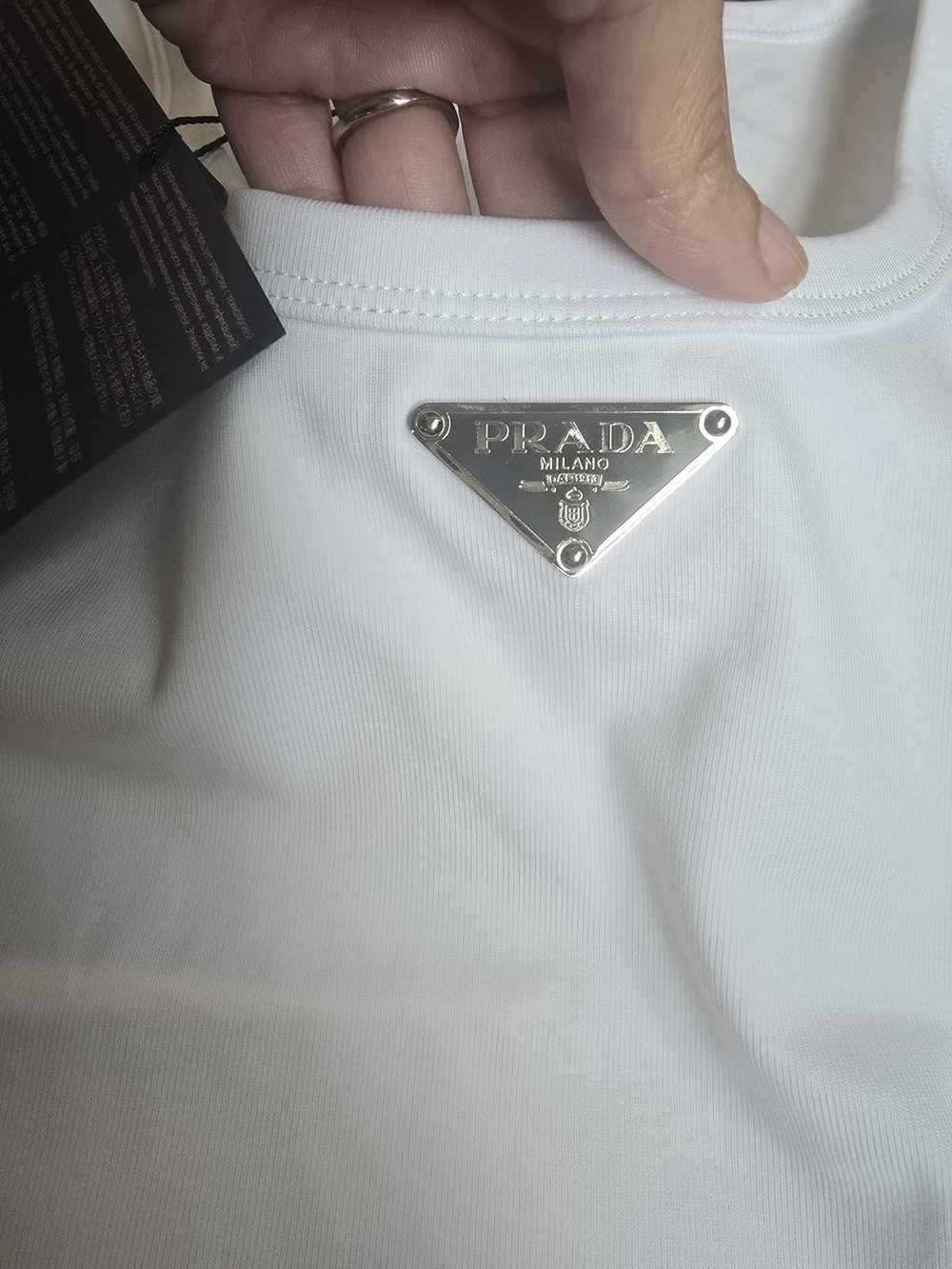 Prada White Rib Tank Top - Picture 3 of 11
